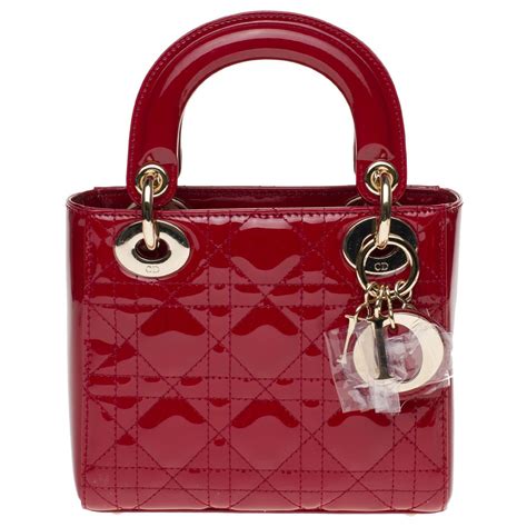 red patent lady dior bag|Lady Dior patent bag.